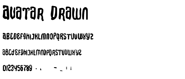 Avatar Drawn font